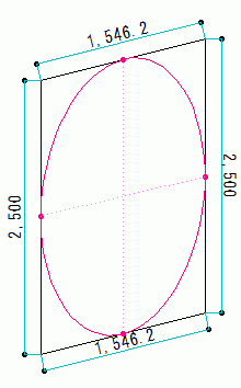 Jwcad　接楕円（平行四辺内接）の使い方
